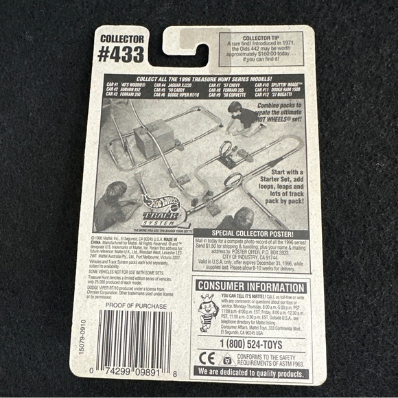 1996 Hot Wheels Treasure Hunts Dodge Viper RT/10 - Picture 3 of 6